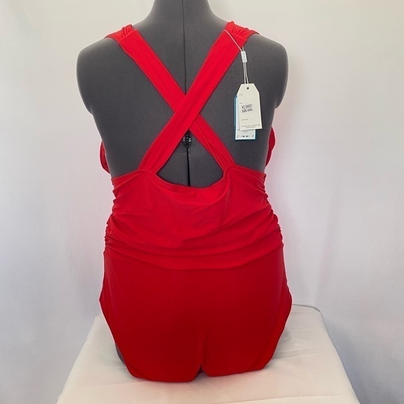 One Piece Red Bathing Suit - Picture 6 of 11